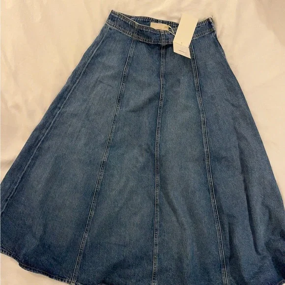 ULLA JOHNSON The Uma Midi Denim Skirt NWT - Picture 7 of 9